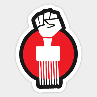 Black Hair | Afro Pick . African American Afrocentric Shirts, Hoodies, and gifts Sticker